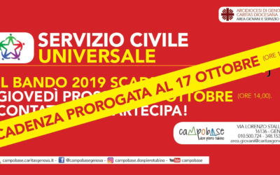 Bando Servizio Civile 2019 – Proroga termine